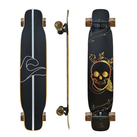 Gold Rush Longboard Skateboard w/ Surfskate Trucks