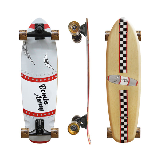 Bombs Away Cruiser Skateboard w/ Surfskate Trucks