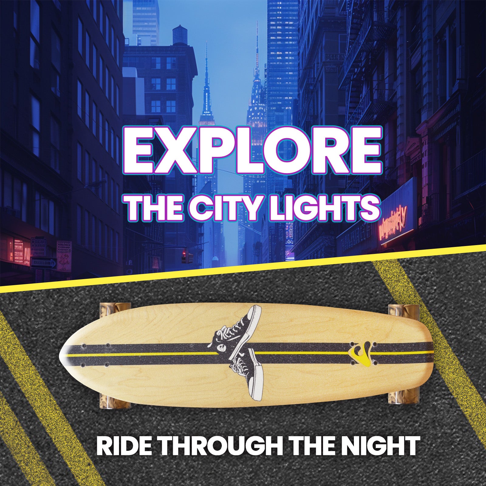 Empire Cruiser Skateboard w/ Surfskate Trucks – Abrazo Sports