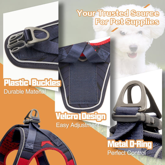 Auroth Dog Harness - Lite Series Step-in Dog Harness Cat Harness - Red