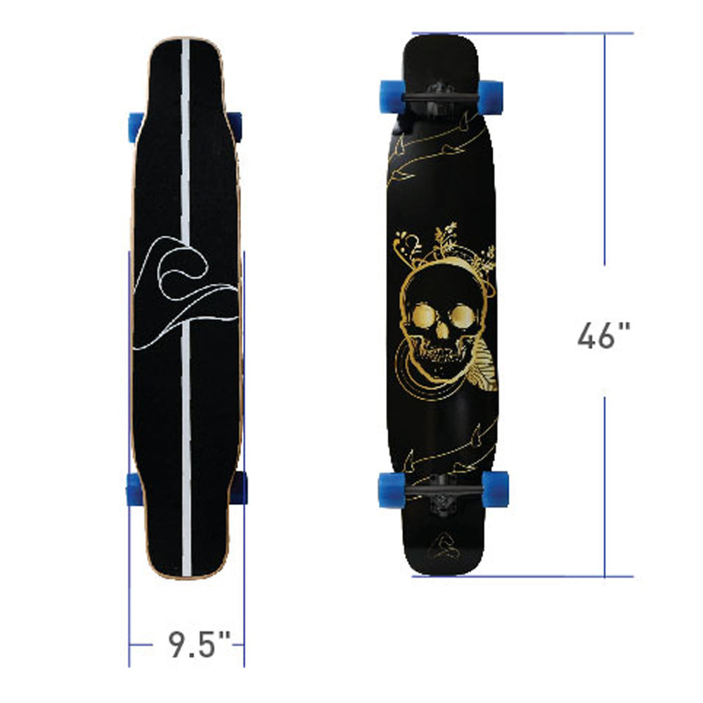 Gold Rush Longboard Skateboard w/ Surfskate Trucks