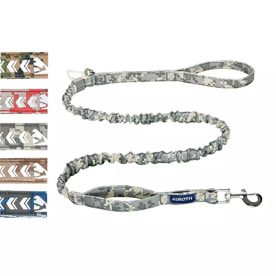 Auroth Dog Leash - Heavy Duty Bungee Tactical & Training Leash 6Ft - Desert Camo