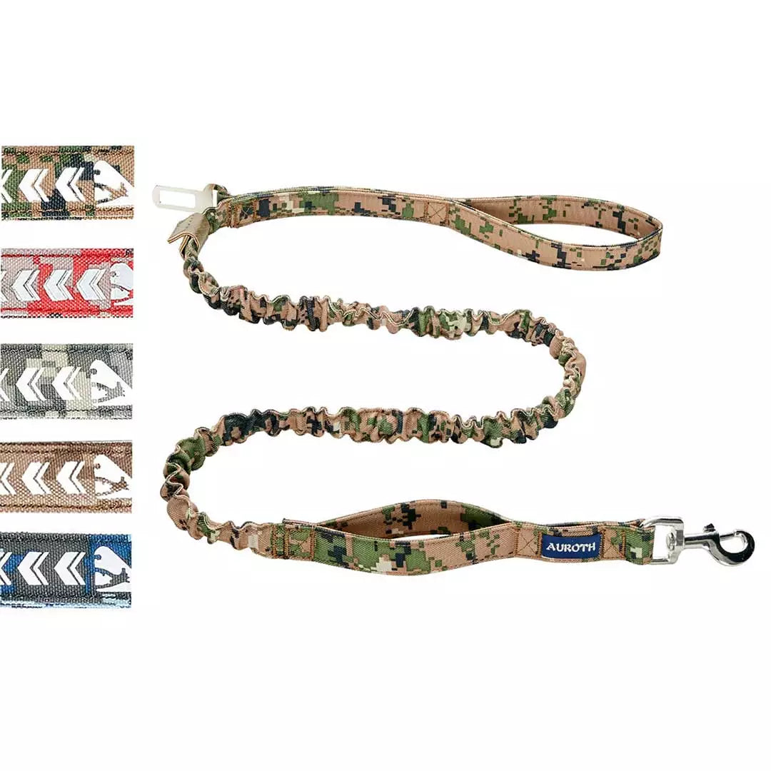 Auroth Dog Leash - Heavy Duty Bungee Tactical & Training Leash 6Ft - Blue Camo