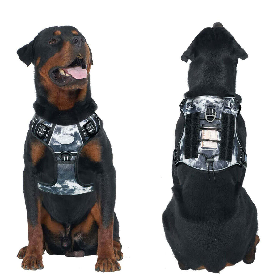 Black ink - military dog vest for large dog