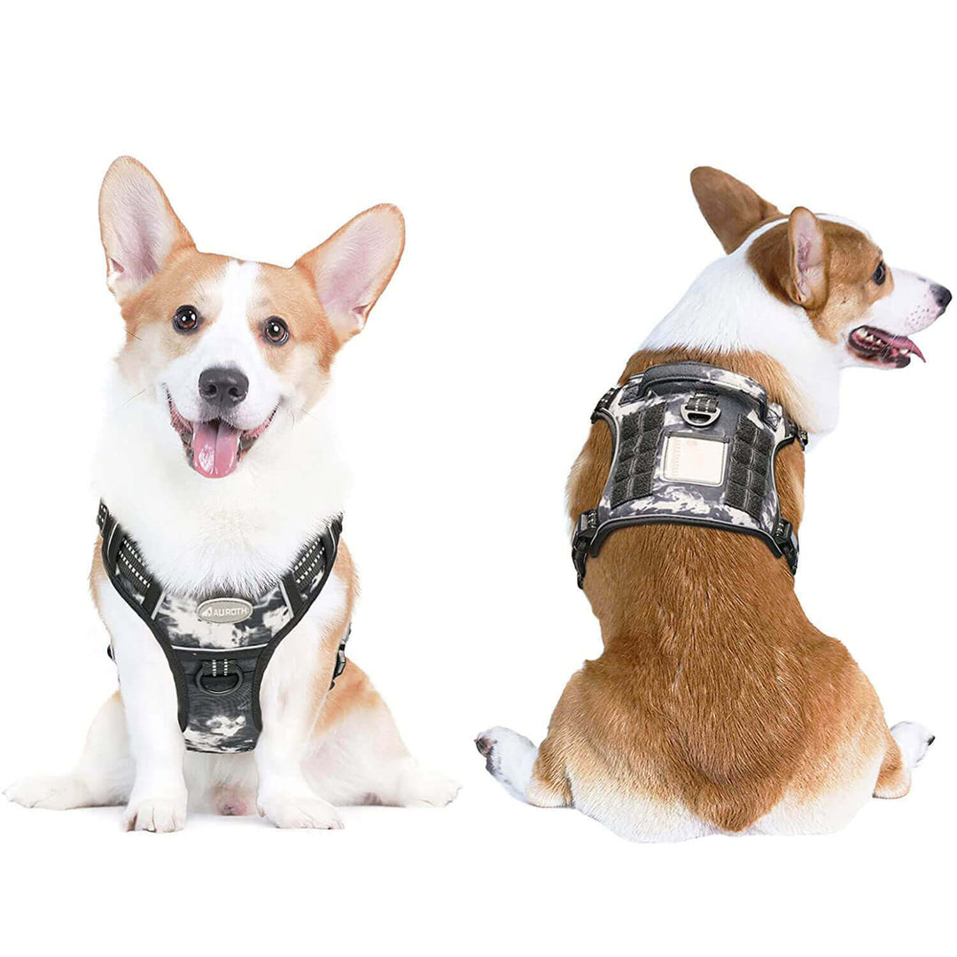 Black ink - military dog vest for small dog