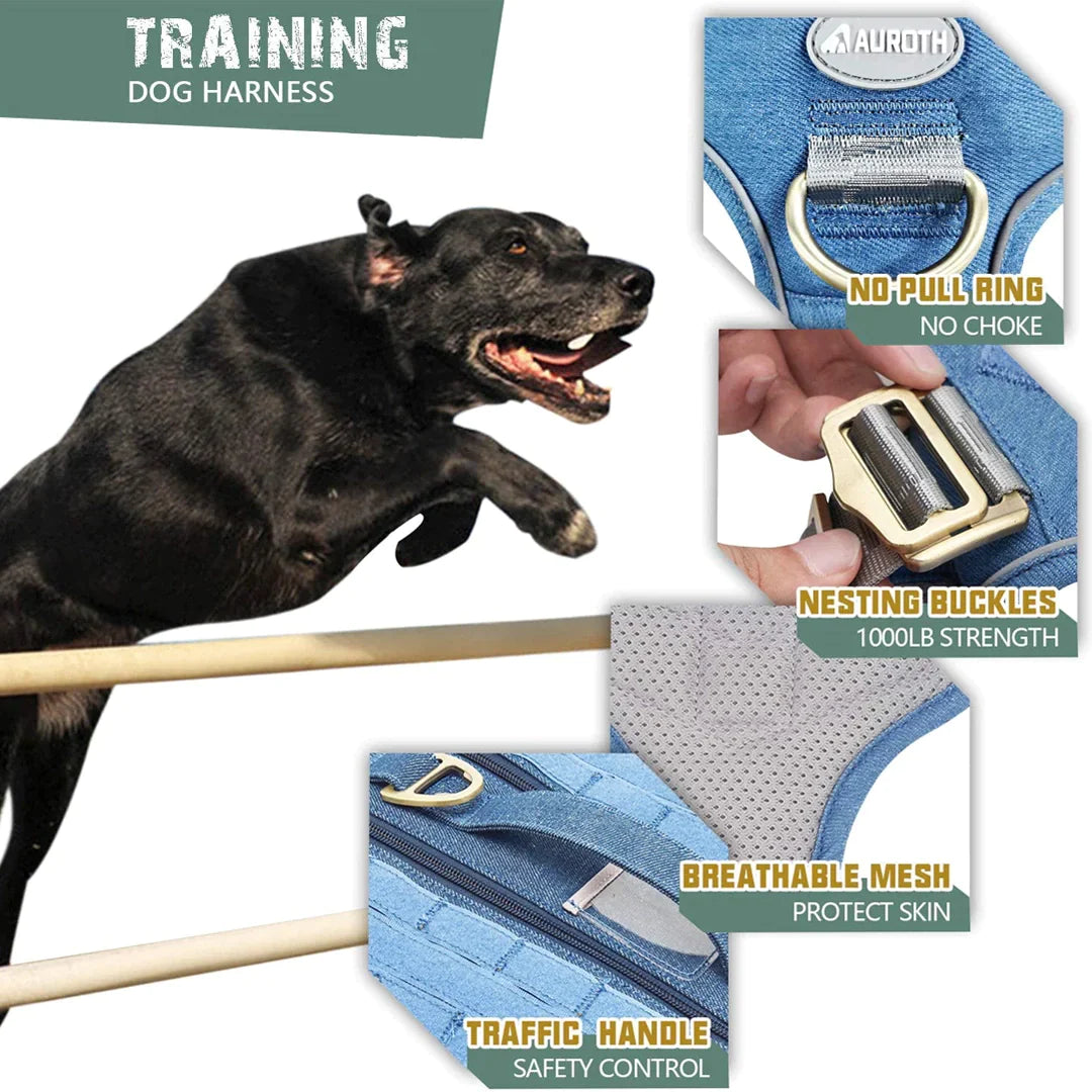 Dog harness top vest with pockets