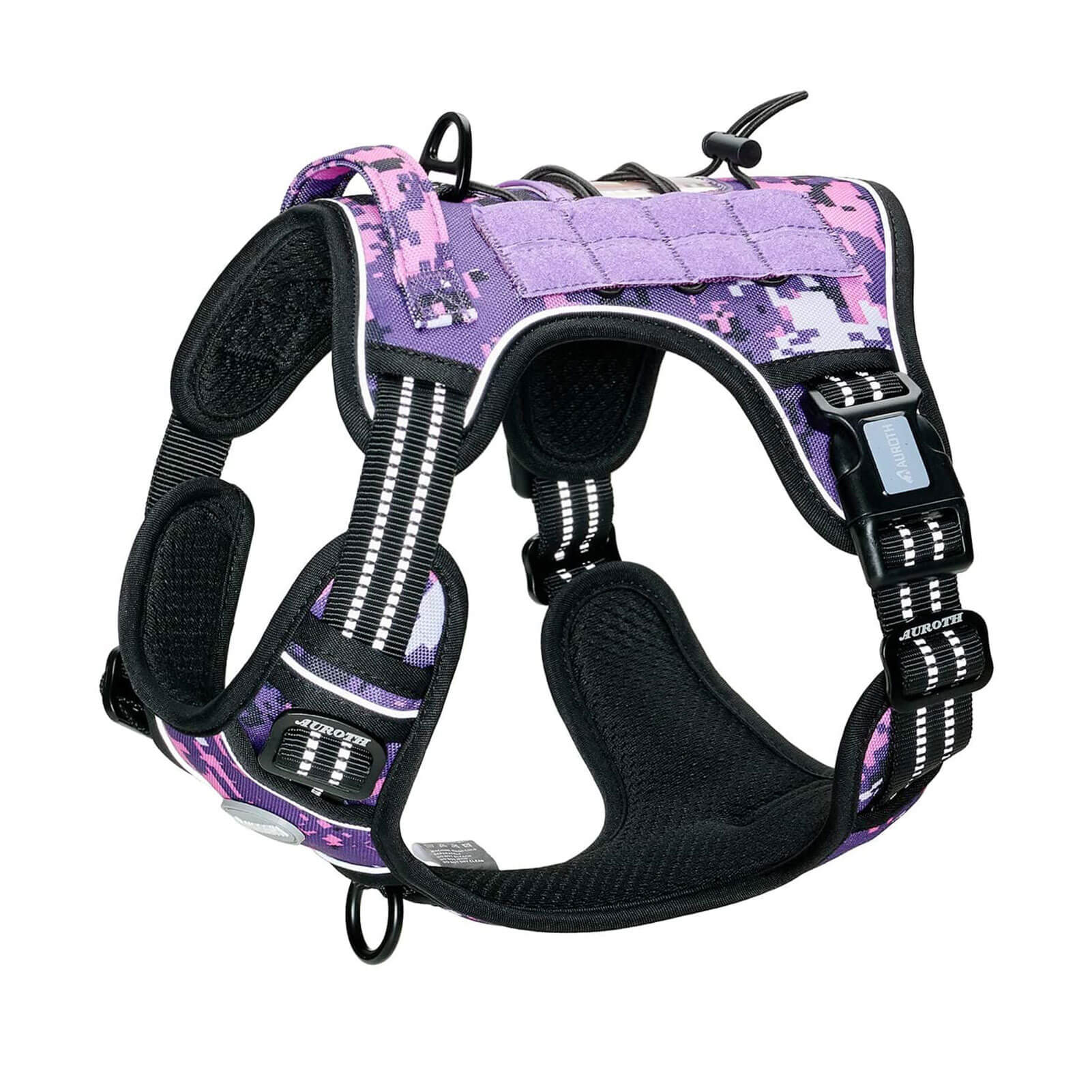 Auroth Tactical Dog Harness Adjustable Metal Buckles Dog Vest with